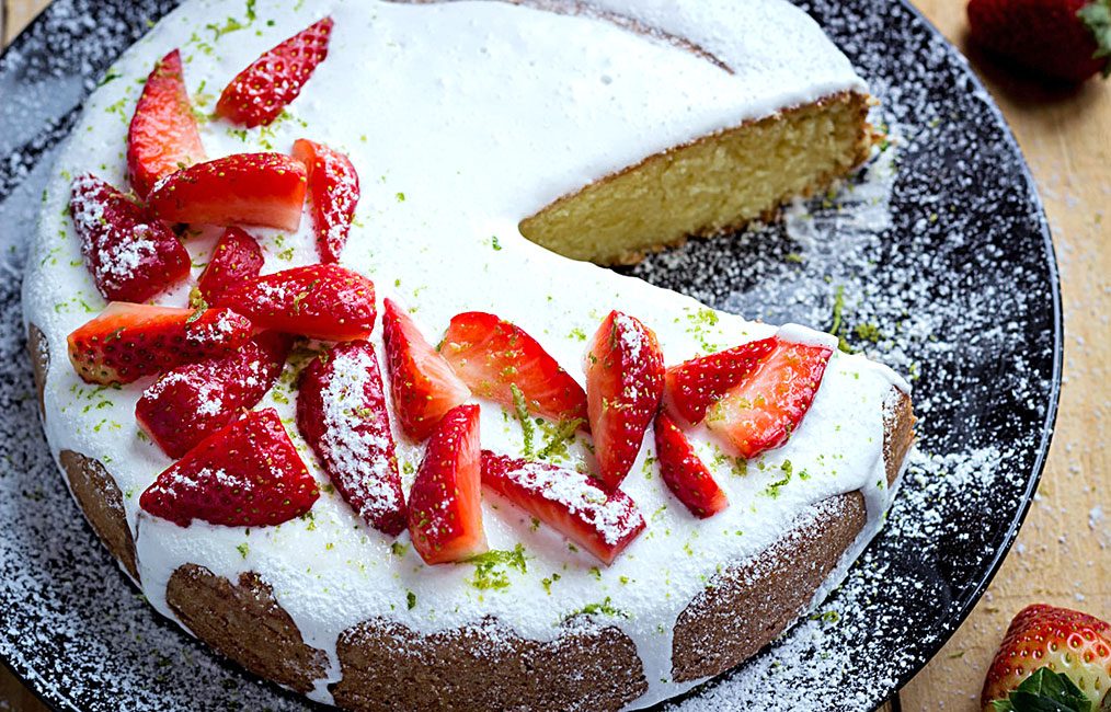 Glazed Strawberry Pound Cake