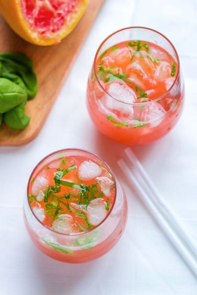 Grapefruit Basil Cocktail