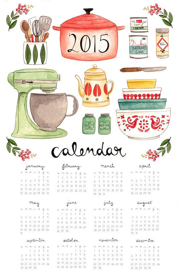 Kitchen Calendar 2015