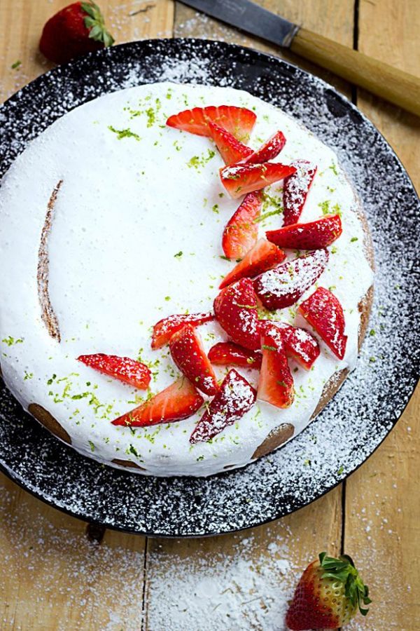 Glazed Strawberry Pound Cake - #recipe by #eatwell101 - https://www.eatwell101.com/glazed-strawberry-pound-cake-recipe