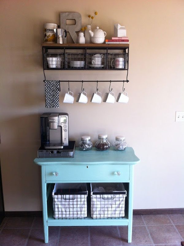 11 Genius Ways to Design a Home Coffee Bar  Coffee bar home, Home coffee  bar, Kitchen decor