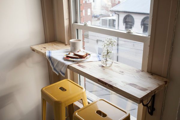 Image of a coffee section beside the window