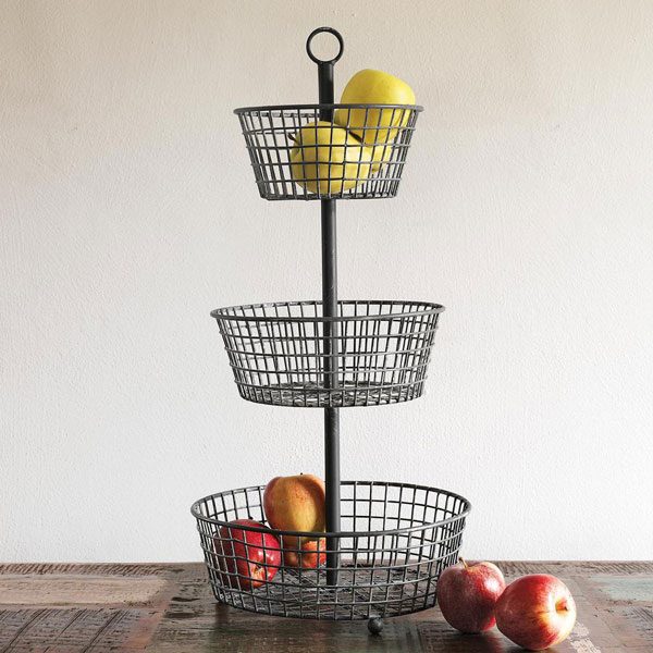 vintage 3 tiers fruit basket