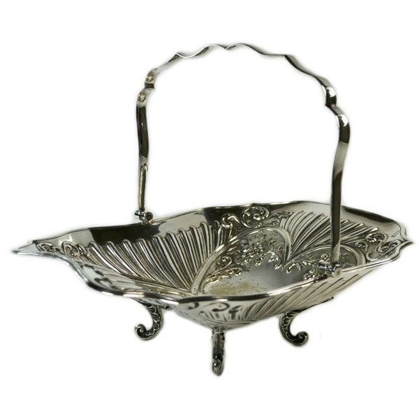 vintage european style silver fruit basket