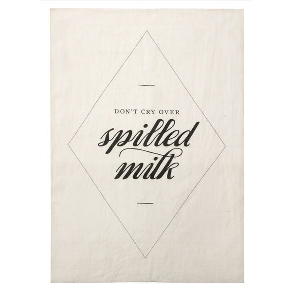 Black and white Tea Towel