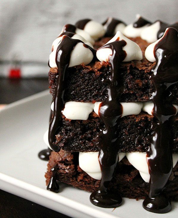 Cream Cheese Hot Fudge Brownie For Valentine