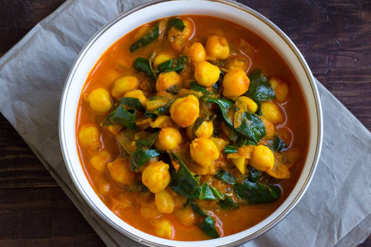 Chickpeas Spinach Curry