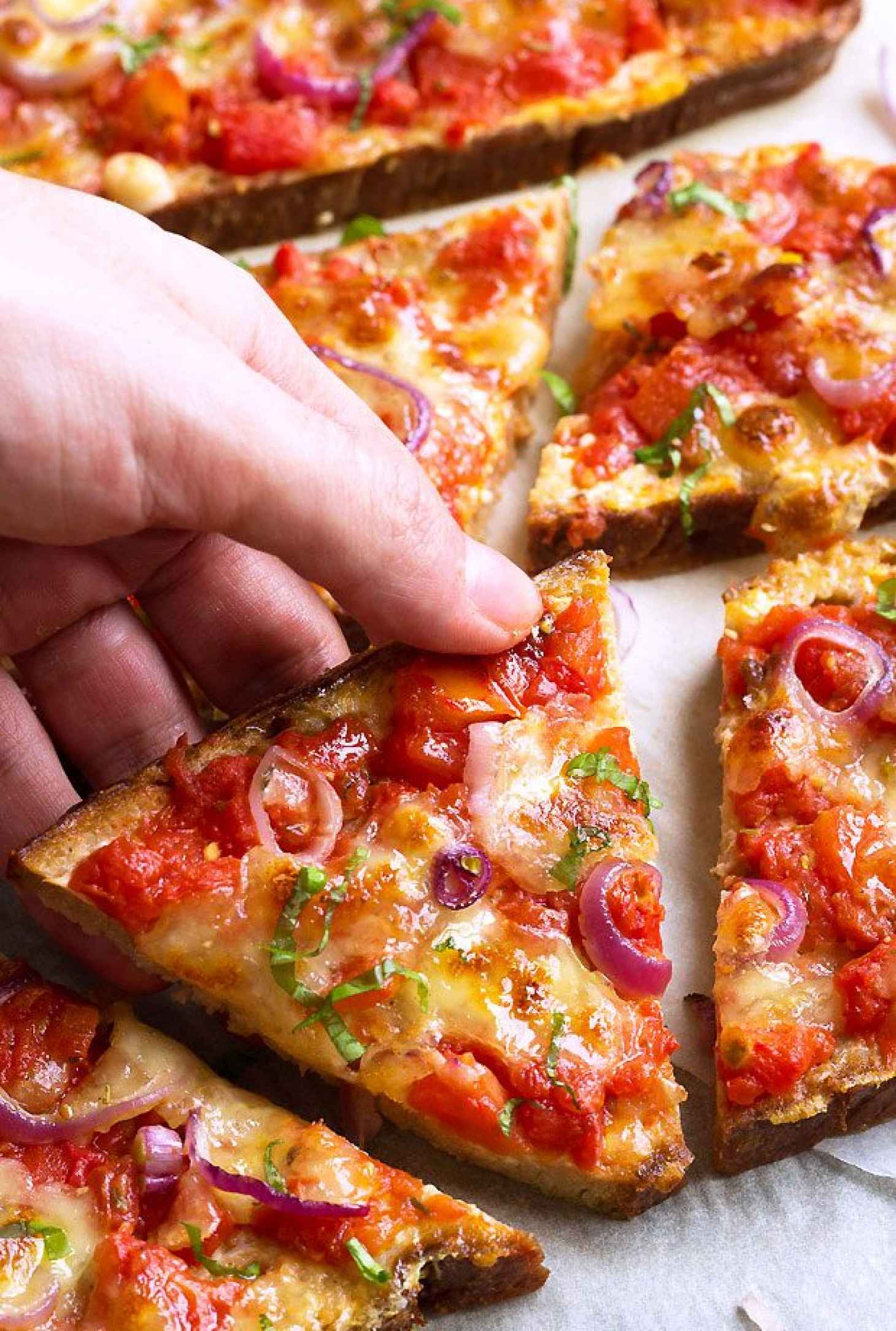 Pizza French Toasts - #recipe by #eatwell101 - https://www.eatwell101.com/pizza-french-toasts-breakfast-recipe