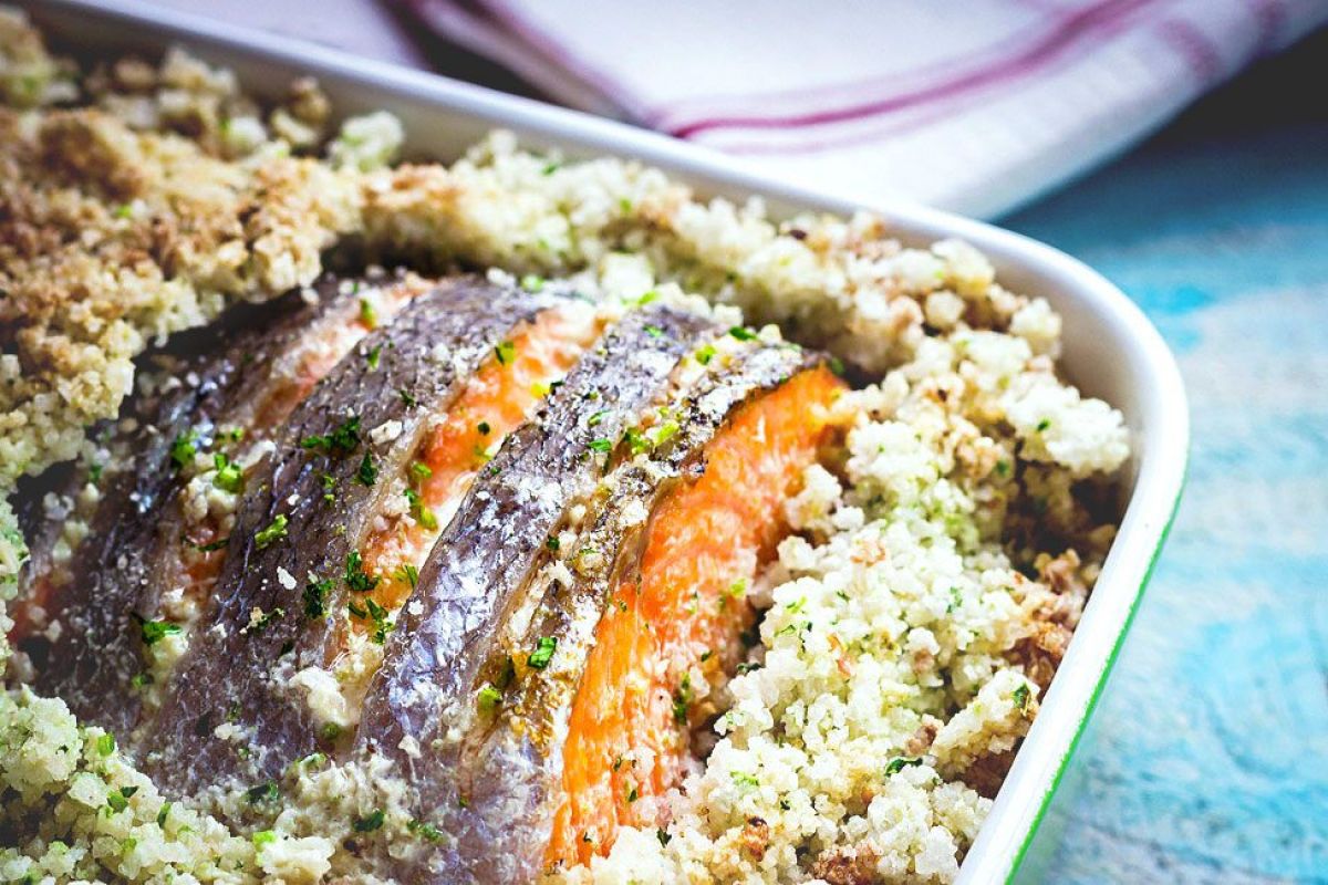 Cilantro Salt Crusted Salmon