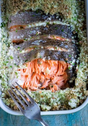 Cilantro Salt Crusted Salmon