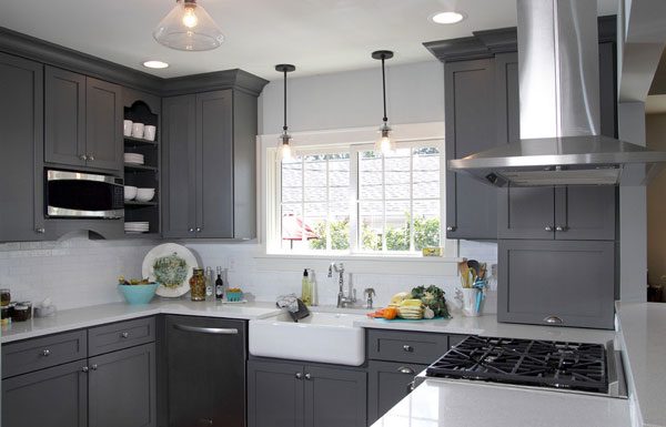 chic grey kitchen milwaukee