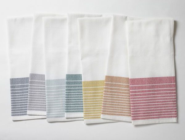 coyuchi diamond stripe towel set