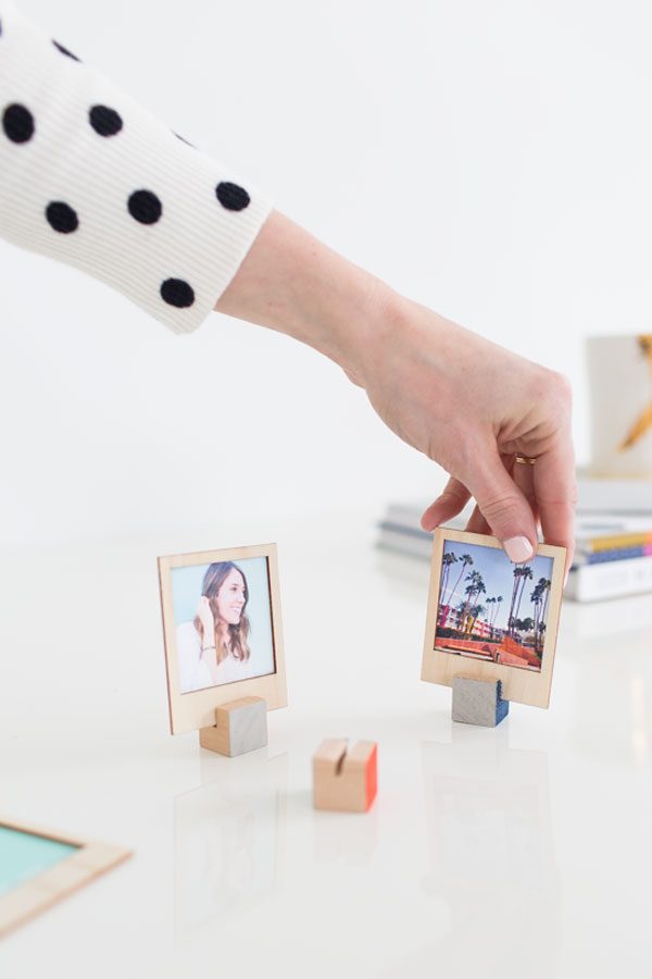 diy wooden polaroid displays