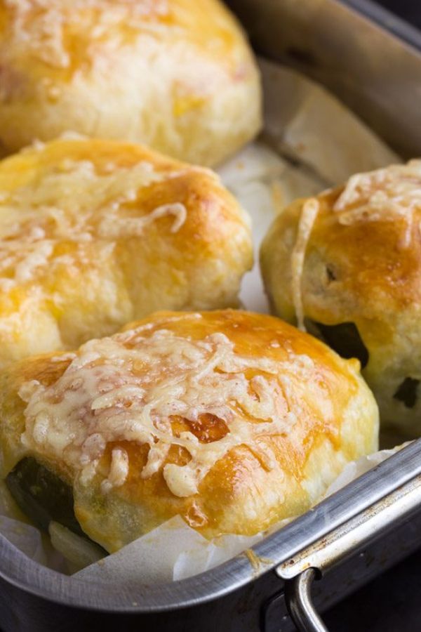 Puff Pastry Pepper Poppers Recipe - #recipe by #eatwell101 - https://www.eatwell101.com/puff-pastry-bell-pepper-poppers-recipe