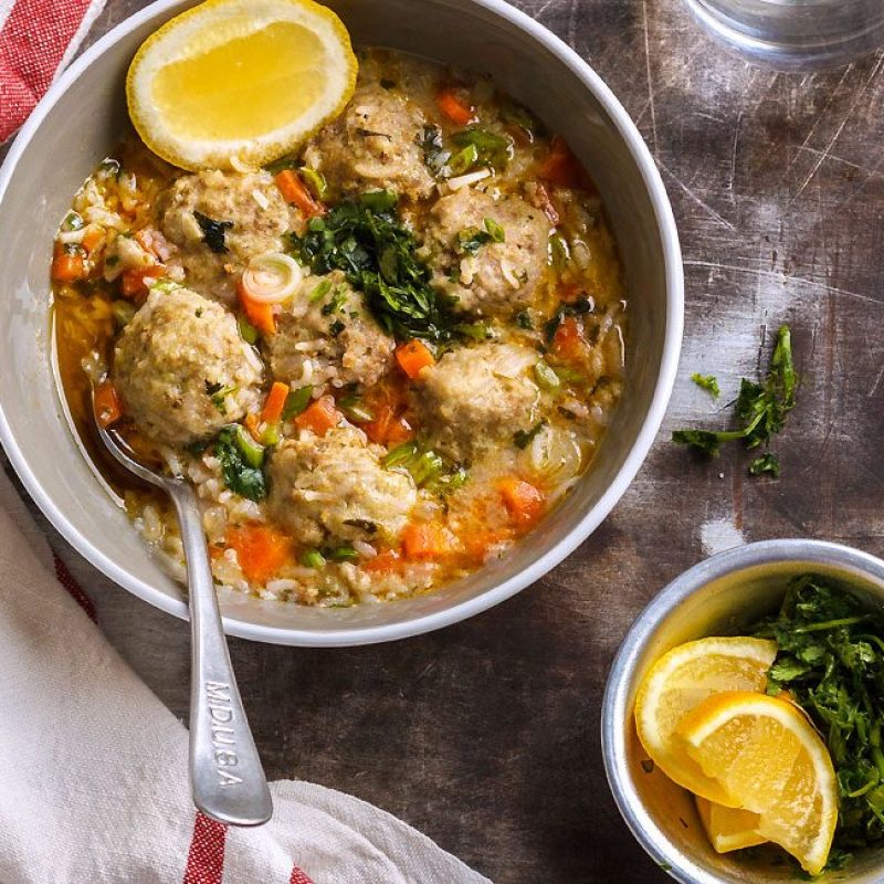 OnePot Meatball and Rice Soup Recipe — Eatwell101