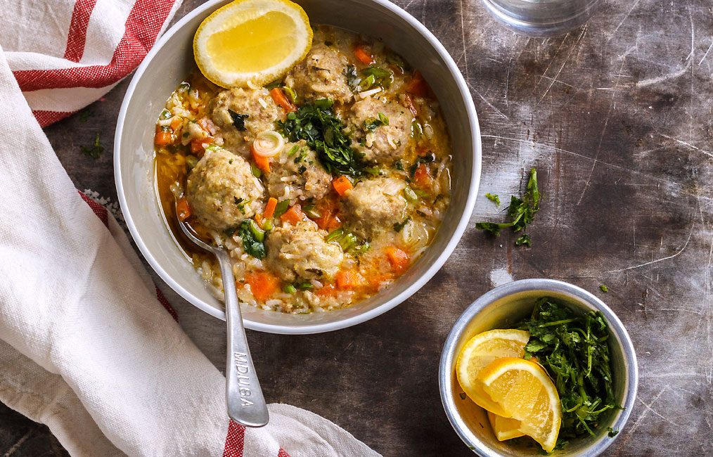 One-Pot Meatball and Rice Soup