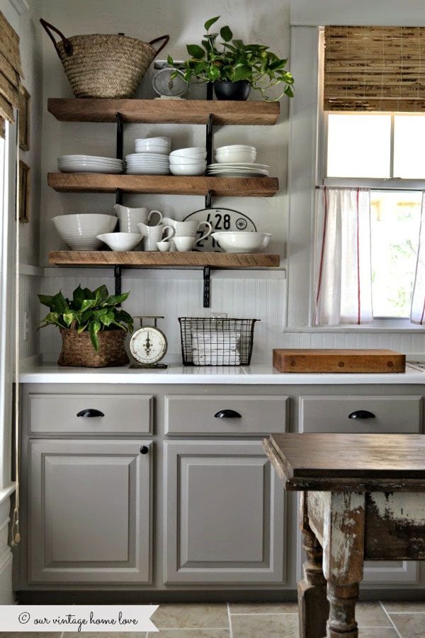 rustic grey kitchen