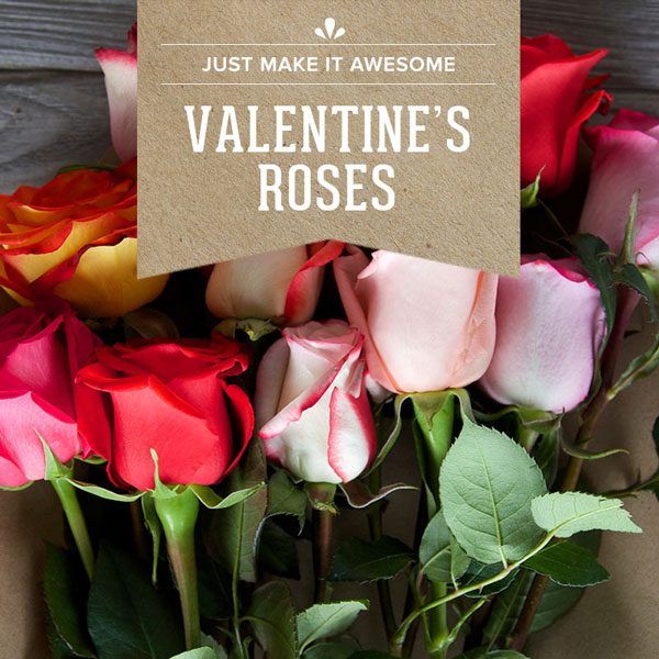 valentine roses gift card