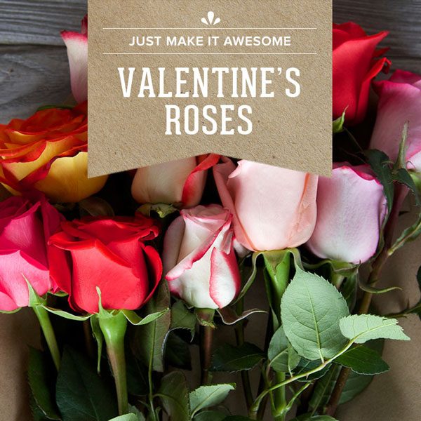 valentine roses gift card
