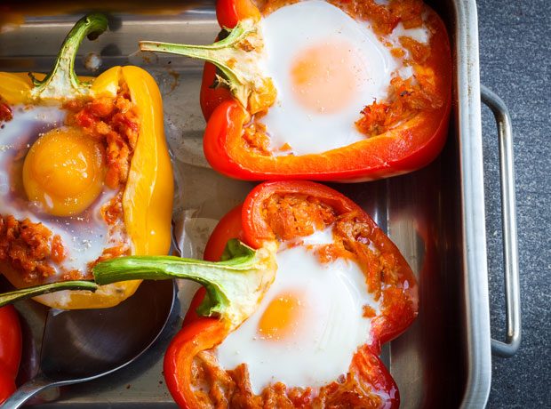 Breakfast Stuffed Pepper Cups