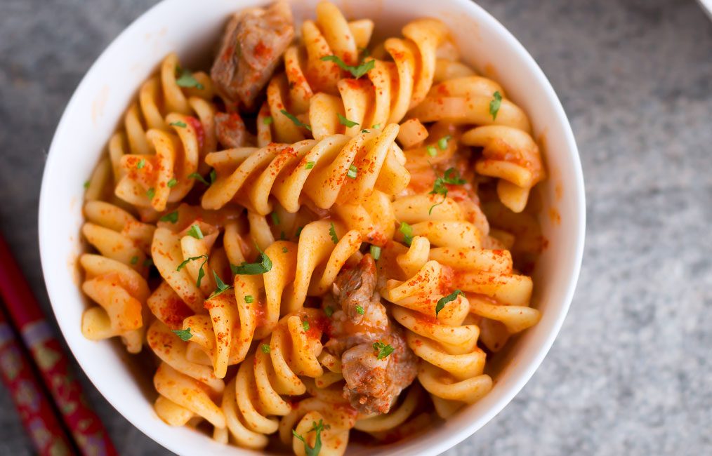 One-Pot Lamb Chops Pasta