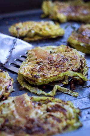 Balsamic, Honey Roasted Cabbage Steaks