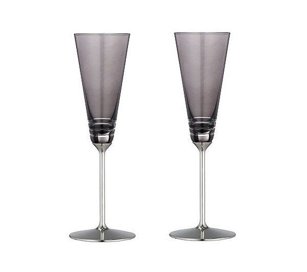 Smoke Champagne Flutes