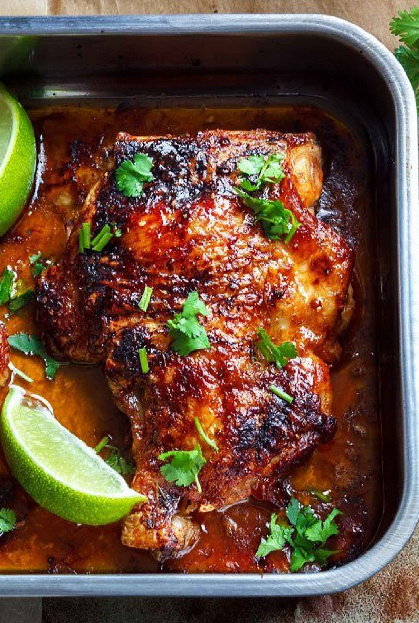 Oven Roasted Chicken Leg Quarters - #recipe by #eatwell101 - https://www.eatwell101.com/roasted-chicken-legs-quarters-recipe