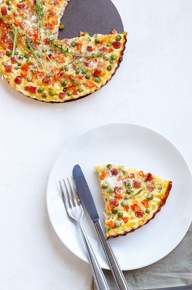easy ham and cheese quiche