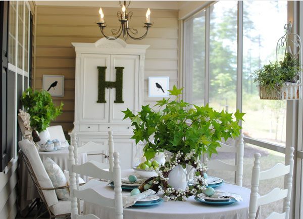 flower arrangement in a pitcher