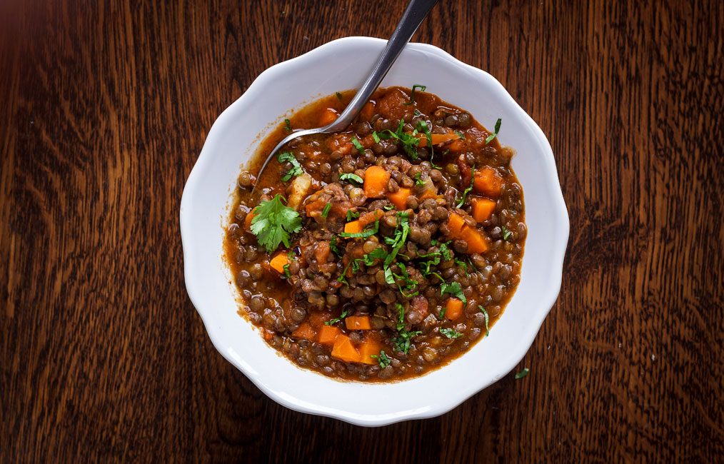 healthy green lentil soup recipe