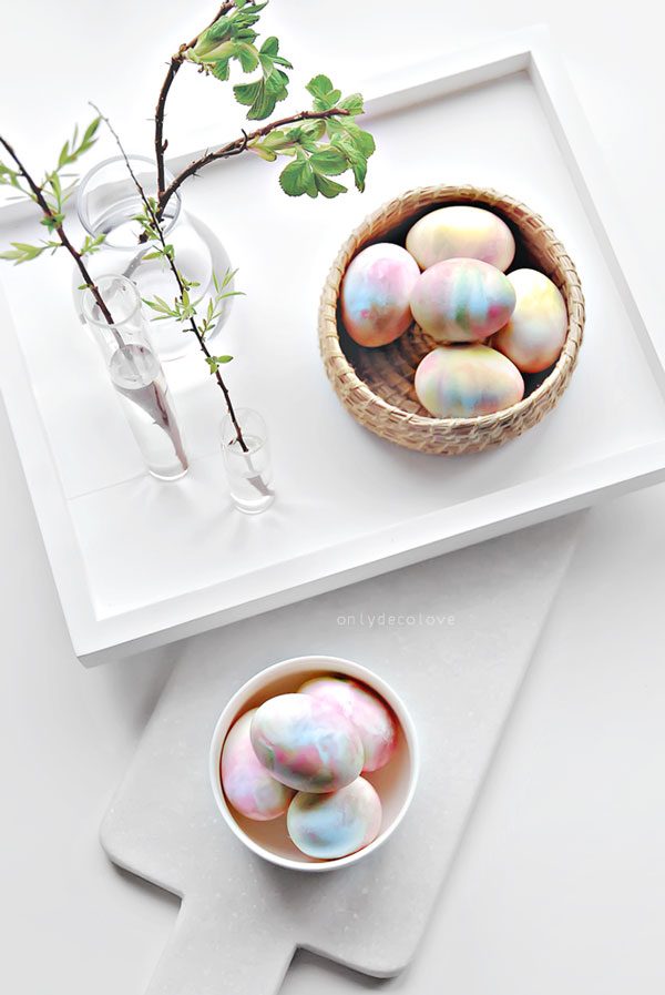 watercolor easter eggs diy