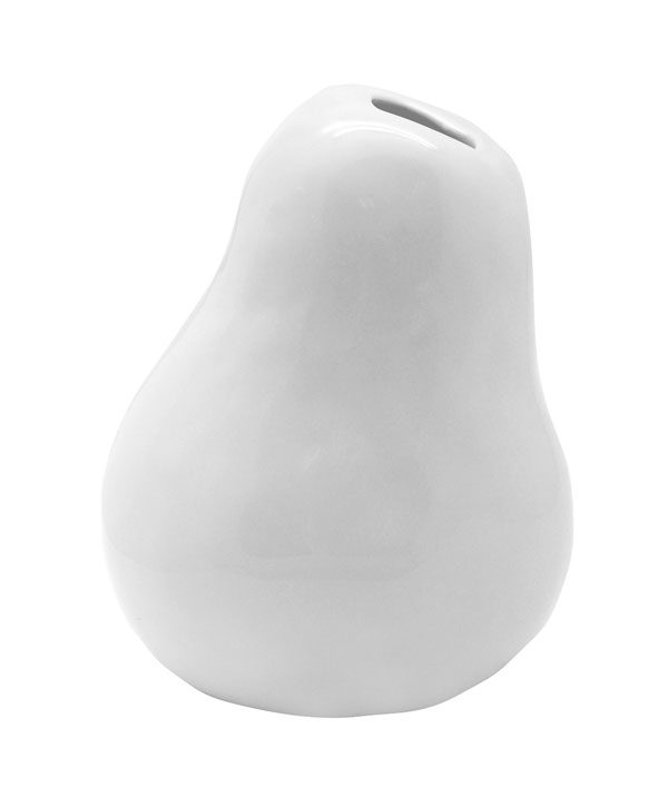 white pear vase