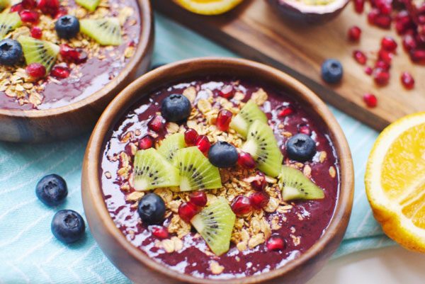 Acai berry smoothie bowls