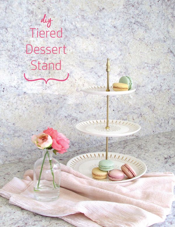 DIY Tiered Dessert Stand collage