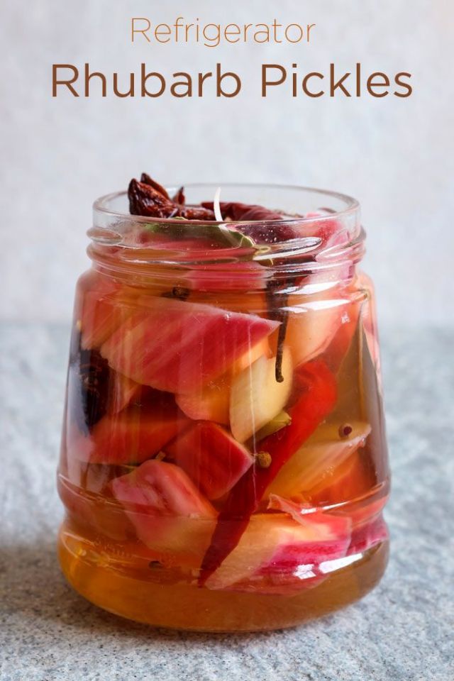 Quick Refrigerator Rhubarb Pickles