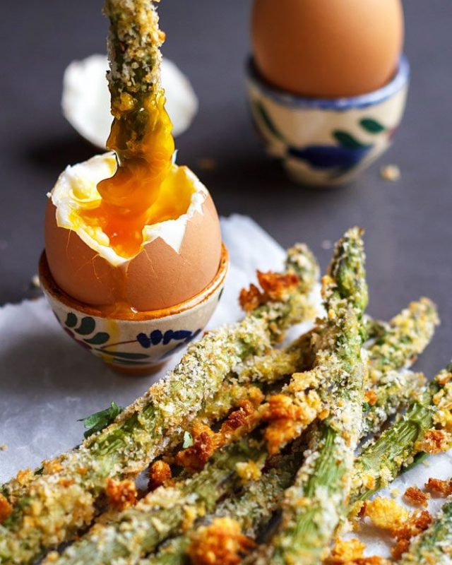 Roasted Parmesan Asparagus - #recipe by #eatwell101 - https://www.eatwell101.com/roasted-asparagus-recipe