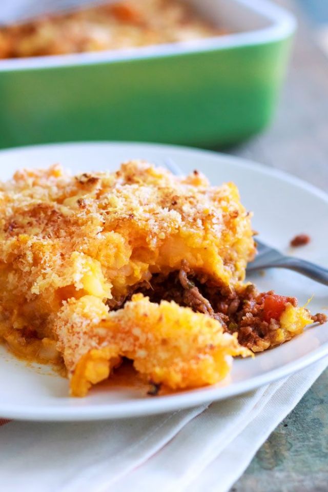 Sweet Potato Ground Beef Casserole