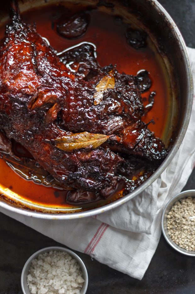 Slow Cooked Turkey Leg Recipe With Honey Glaze & Garlic