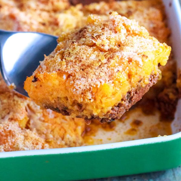Sweet Potato Ground Beef Casserole - #recipe by #eatwell101 - https://www.eatwell101.com/sweet-potato-shepherds-pie-recipe
