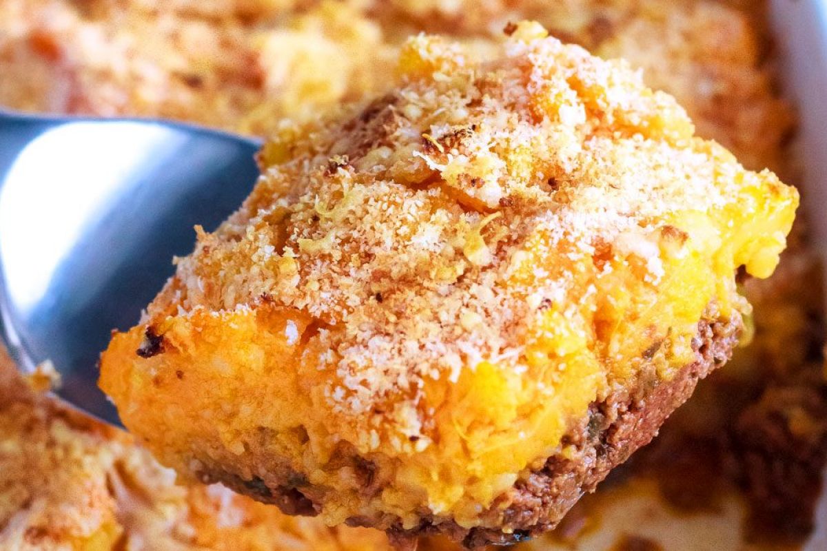 Sweet Potato Ground Beef Casserole