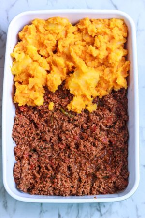 Sweet Potato Ground Beef Casserole