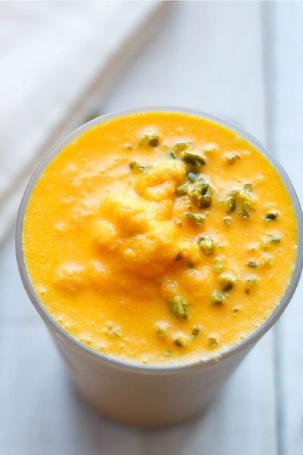 Orange Carrot Breakfast Smoothie - #recipe by #eatwell101 - https://www.eatwell101.com/orange-carrot-breakfast-smoothie-recipe