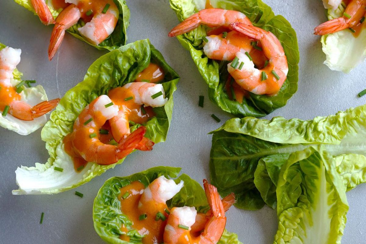 Shrimp Cocktail Lettuce Wraps