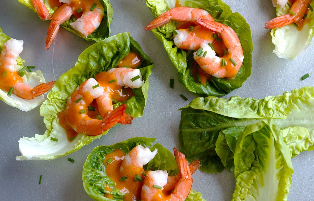 Shrimp Cocktail Lettuce Wraps