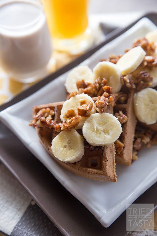 gluten free banana nut waffles