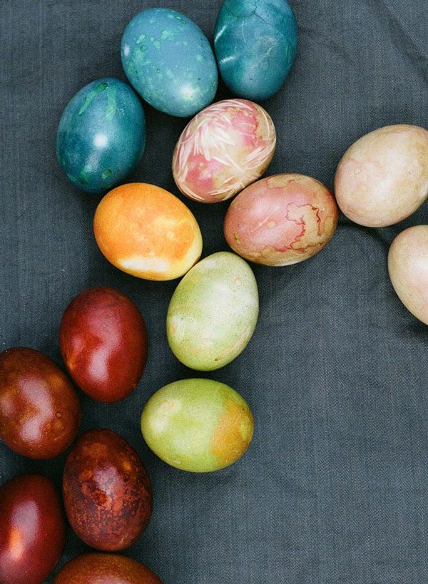 naturally dyed easter eggs