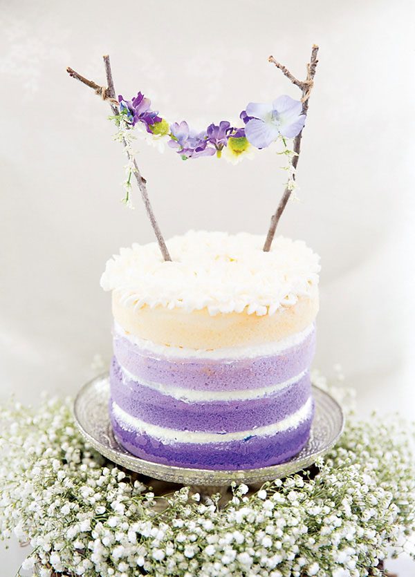 ombre wedding cake