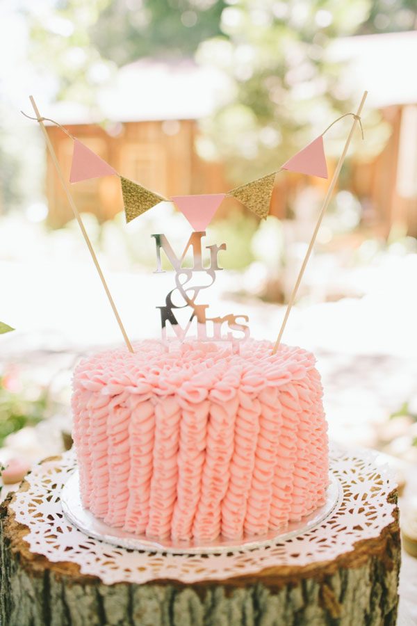 ruffled wedding cake