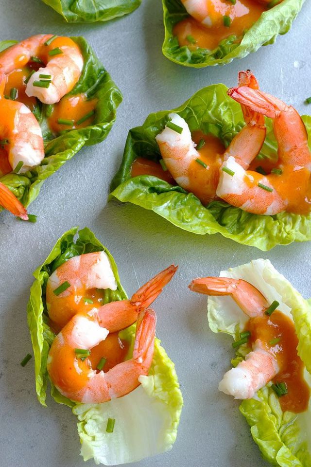 Shrimp Cocktail Lettuce Wraps